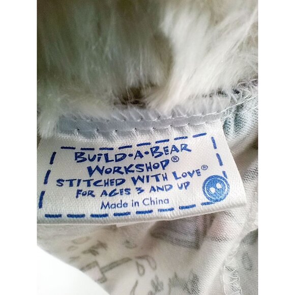 White Build a Bear Plush Beauty Sleep Pajamas 15 Inch Soft BBWS Stuffed Animal - Picture 13 of 15